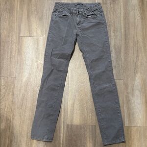 Prana Women Corduroy Skinny Gray Pants, Size 4